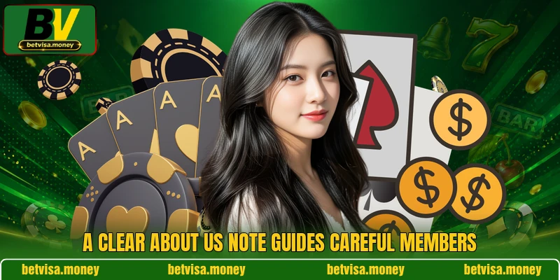 A clear about us note guides careful members A clear about us note guides careful members
