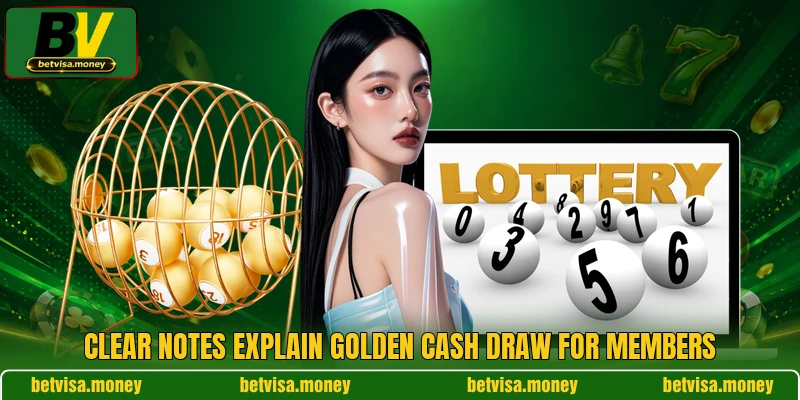 Clear notes explain Golden Cash Draw for members
