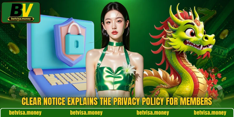 Clear notice explains the privacy policy for members