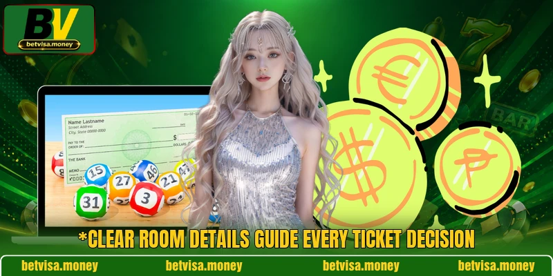 * Clear room details guide every ticket decision