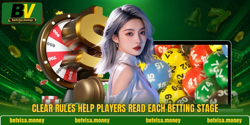 Clear rules help players read each betting stage