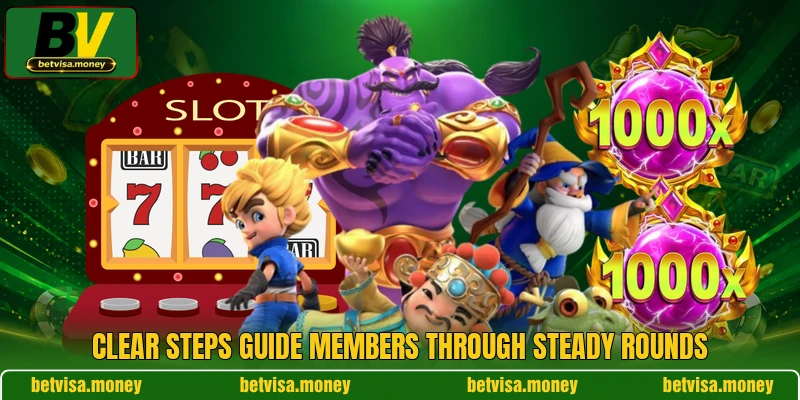 Clear steps guide members through steady rounds