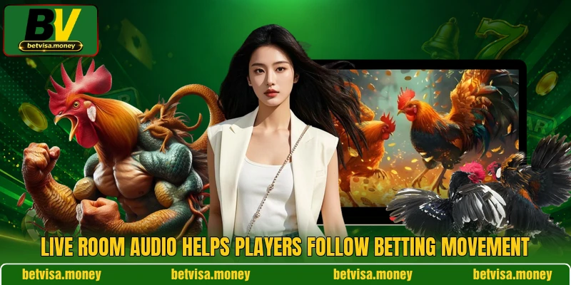 Live room audio helps players follow betting movement