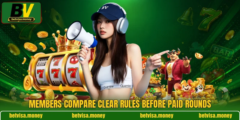 Members compare clear rules before paid rounds