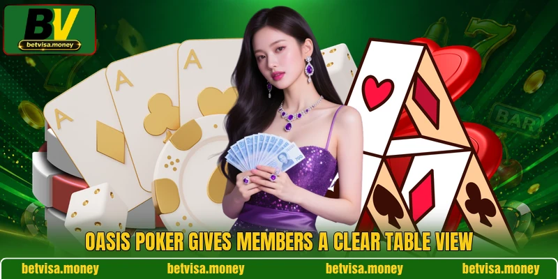 Oasis Poker gives members a clear table view