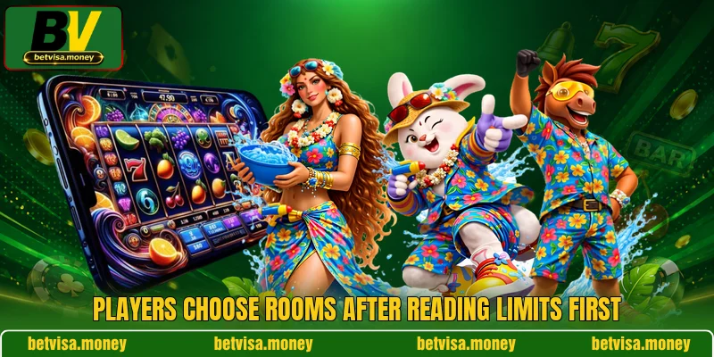 Players choose rooms after reading limits first