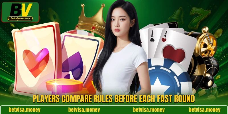 Players compare rules before each fast round